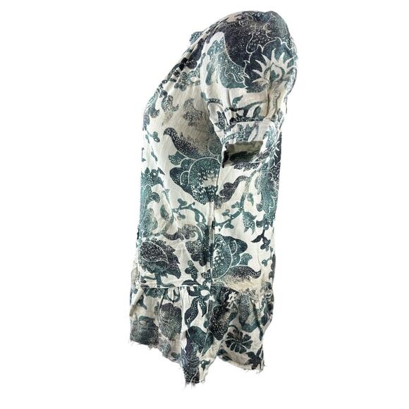 NWT Anthropologie x Pilcro Printed Puff Sleeve Dress Cotton Linen Blend Small - Picture 9 of 16